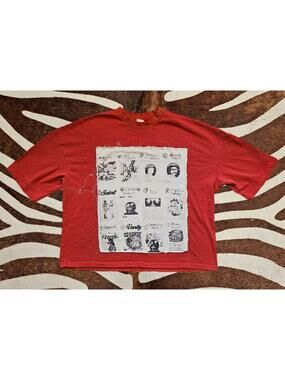 Saint Vanity Vain/Seditionaries Punk T-Shirt Red Sz L